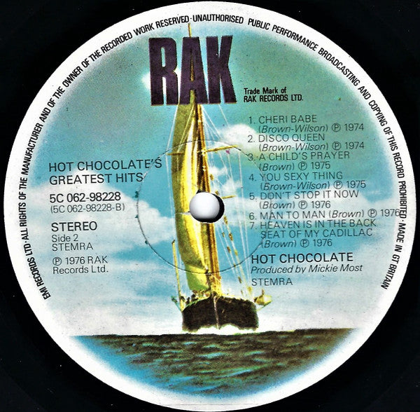 Hot Chocolate : XIV Greatest Hits (LP,Compilation,Stereo)