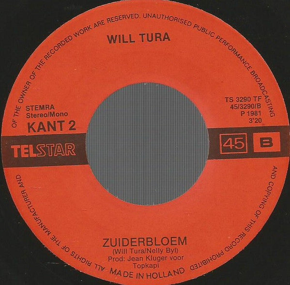 Will Tura : Hopeloos  (7",45 RPM,Single)