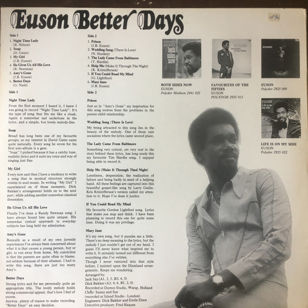 Euson : Better Days (LP)