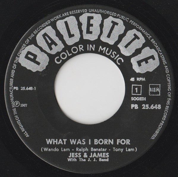 Jess & James With J.J. Band, The : Move / What Was I Born For (7",Single,45 RPM)