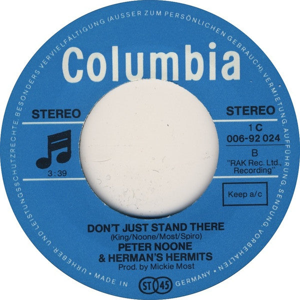 Peter Noone & Herman's Hermits : Lady Barbara (7",45 RPM,Single,Stereo)