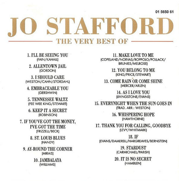 Jo Stafford : The Very Best Of (Compilation)