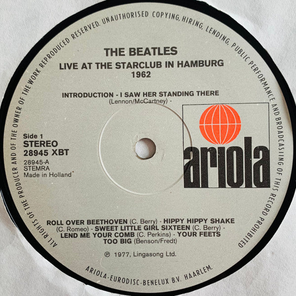 Beatles, The : Live! At The Star-Club In Hamburg, Germany; 1962 (LP,Album,Stereo)