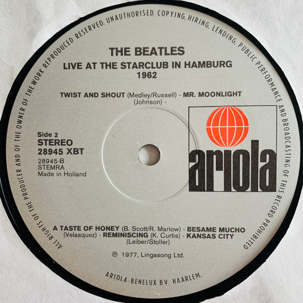 Beatles, The : Live! At The Star-Club In Hamburg, Germany; 1962 (LP,Album,Stereo)