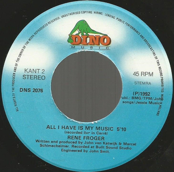 René Froger : Your Place Or Mine (7",45 RPM,Single,Stereo)