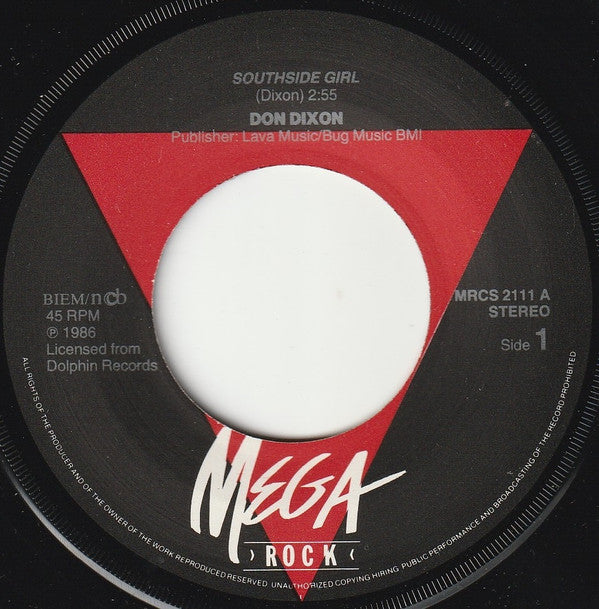 Don Dixon : Southside Girl (7",45 RPM,Single,Stereo)