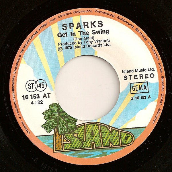 Sparks : Get In The Swing (7",45 RPM,Single)