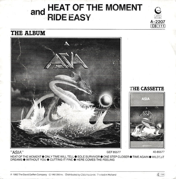 Asia (2) : Heat Of The Moment (7",45 RPM,Single,Stereo)