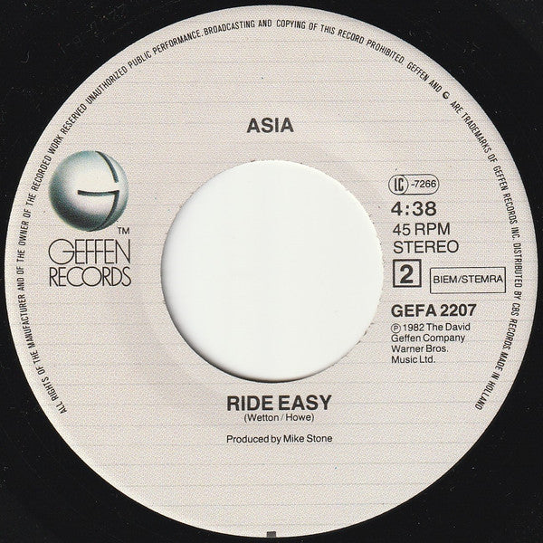 Asia (2) : Heat Of The Moment (7",45 RPM,Single,Stereo)