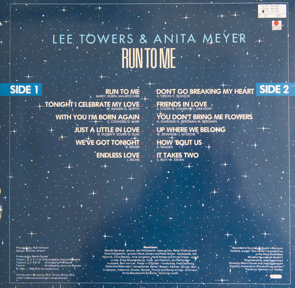 Lee Towers & Anita Meyer : Run To Me (LP,Album,Stereo)