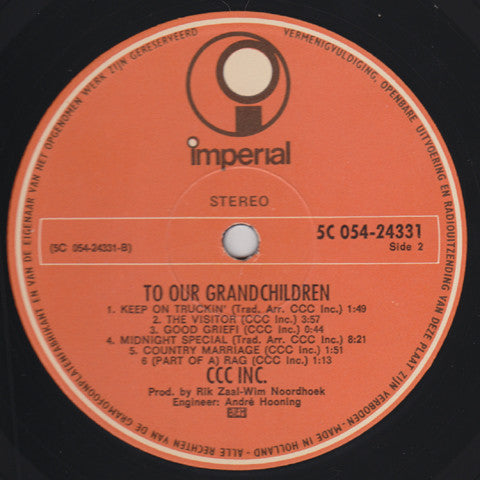 C.C.C. Inc. : To Our Grandchildren (LP,Album,Repress)