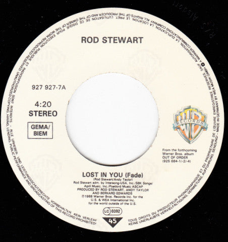 Rod Stewart : Lost In You (7",45 RPM,Single)