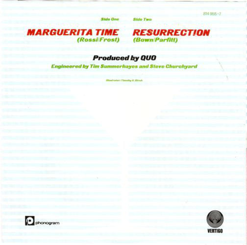 Status Quo : Marguerita Time (7",45 RPM,Single)