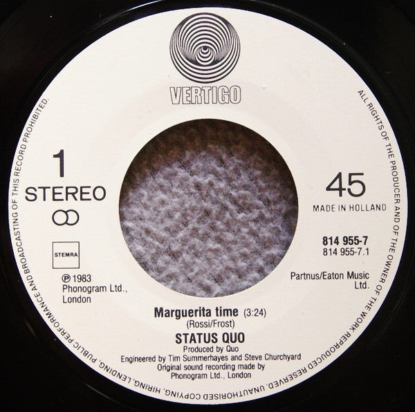 Status Quo : Marguerita Time (7",45 RPM,Single)