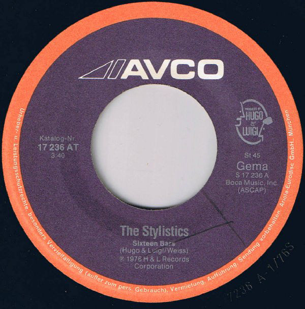 Stylistics, The : Sixteen Bars (7",45 RPM,Single)