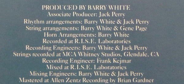 Barry White : Dedicated (LP,Album)