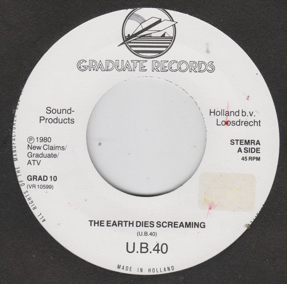 UB40 : The Earth Dies Screaming / Dream A Lie (7",45 RPM,Single)