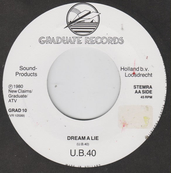 UB40 : The Earth Dies Screaming / Dream A Lie (7",45 RPM,Single)