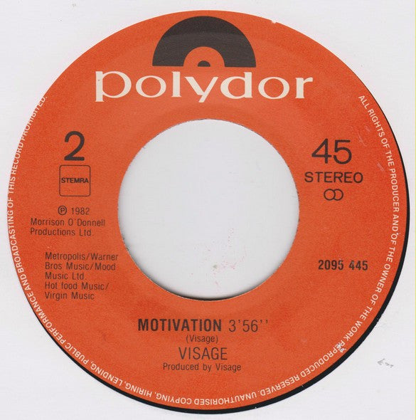 Visage : The Damned Don't Cry (7",Single,45 RPM)