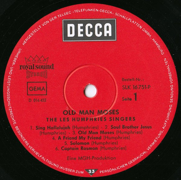 Les Humphries Singers : Old Man Moses (LP,Album)