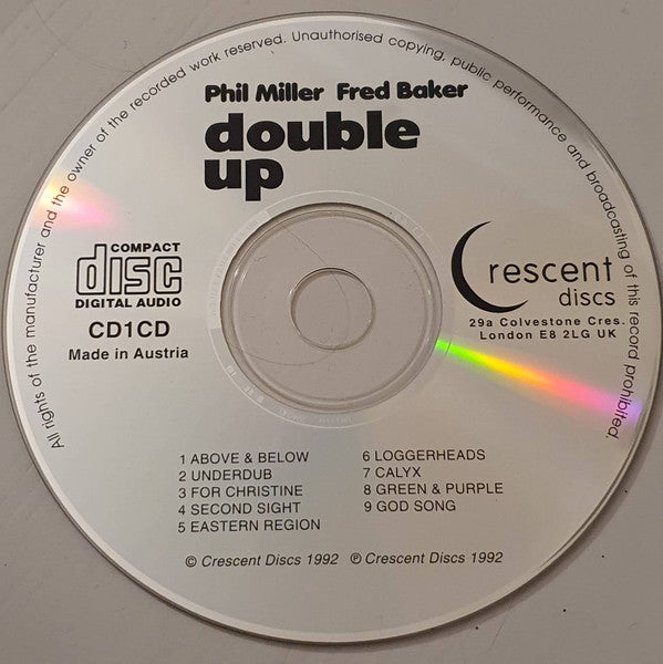 Phil Miller / Fred T. Baker : Double Up (Album,Reissue)