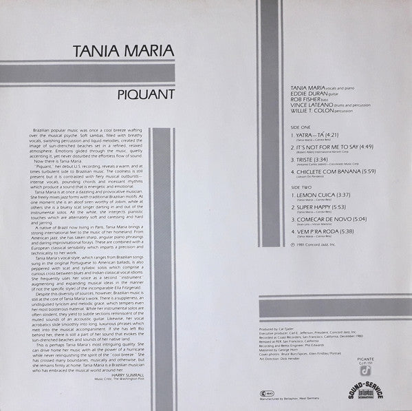 Tania Maria : Piquant (LP,Album)