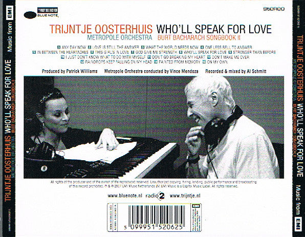 Trijntje Oosterhuis, Metropole Orchestra : Who'll Speak For Love (Burt Bacharach Songbook II) (Album,Stereo)
