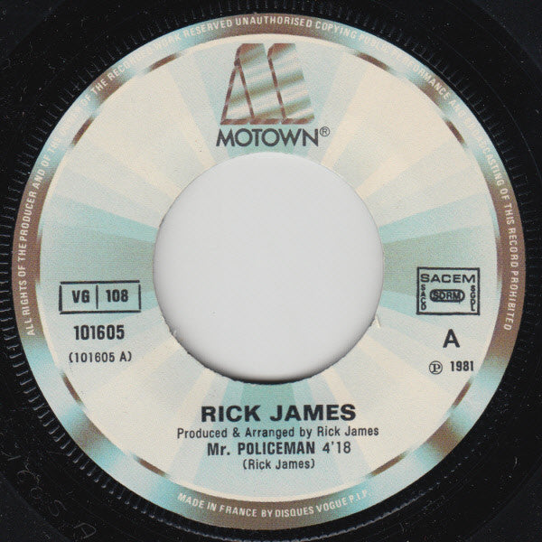 Rick James : Mr. Policeman (7",45 RPM,Single)