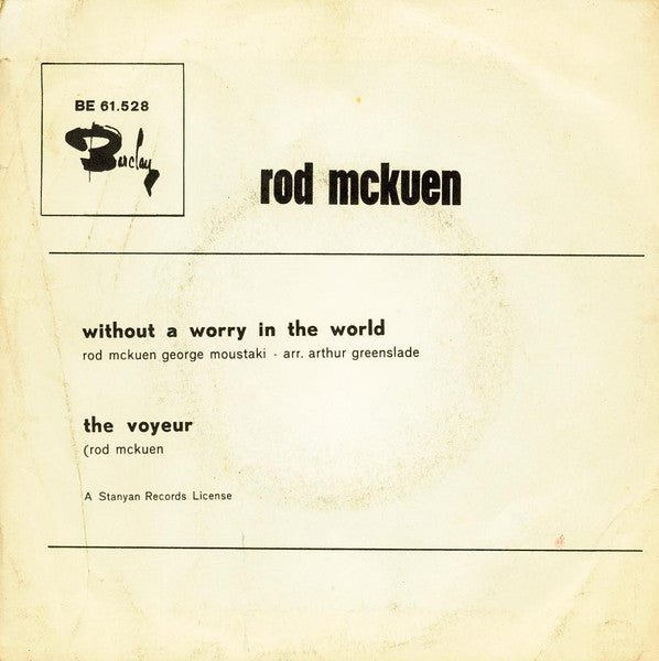Rod McKuen : Without A Worry In The World / The Voyeur (7",45 RPM,Single)