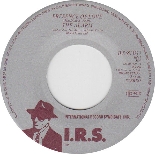 Alarm, The : Presence Of Love (7",33 ⅓ RPM,45 RPM,Single)