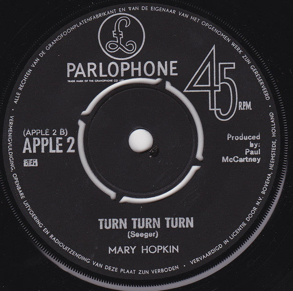Mary Hopkin : Those Were The Days (7",45 RPM,Single)