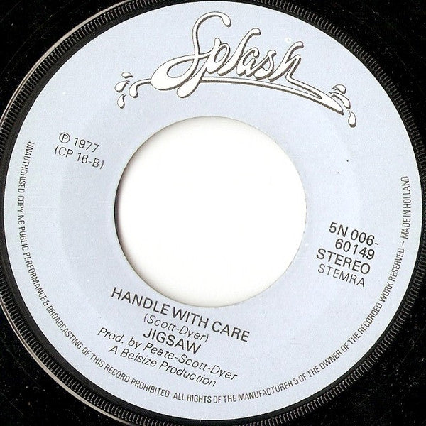 Jigsaw (3) : Only When I'm Lonely (7",45 RPM,Single)