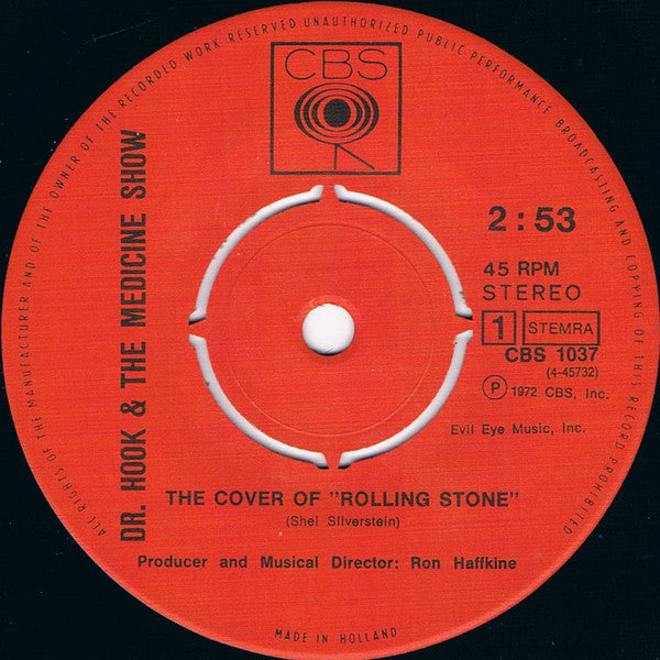 Dr. Hook & The Medicine Show : The Cover Of "Rolling Stone"  (7",45 RPM,Single,Stereo)