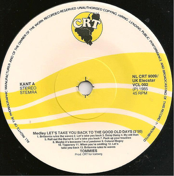 Tommies (2) : Let's Take You Back (To The Good Old Days) (7",45 RPM,Stereo)