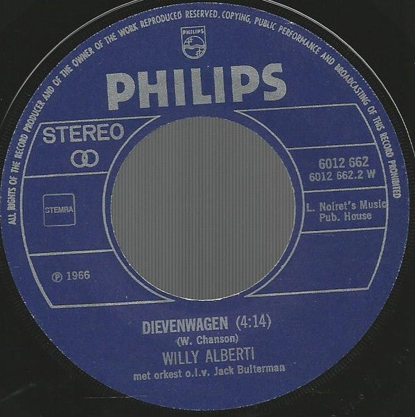 André Hazes / Willy Alberti : Eenzame Kerst / Dievenwagen (7",45 RPM,Single)