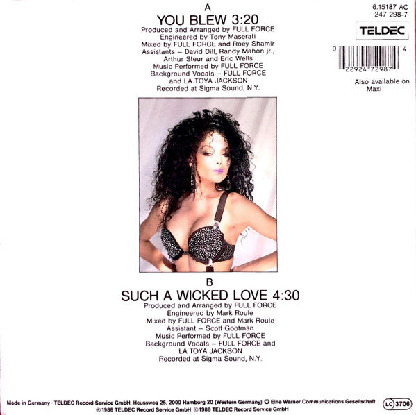 La Toya Jackson : You Blew (7",45 RPM,Single)