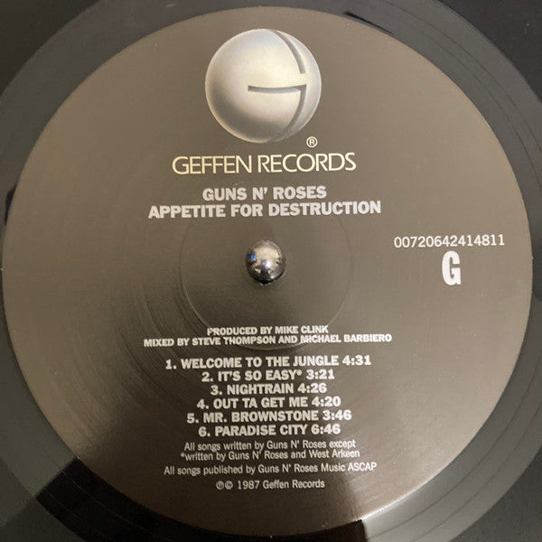 Guns N' Roses : Appetite For Destruction (LP,Album,Reissue)