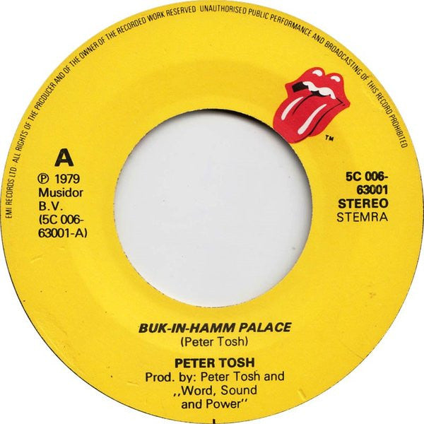 Peter Tosh : Buk-In-Hamm Palace (7",Single,45 RPM)