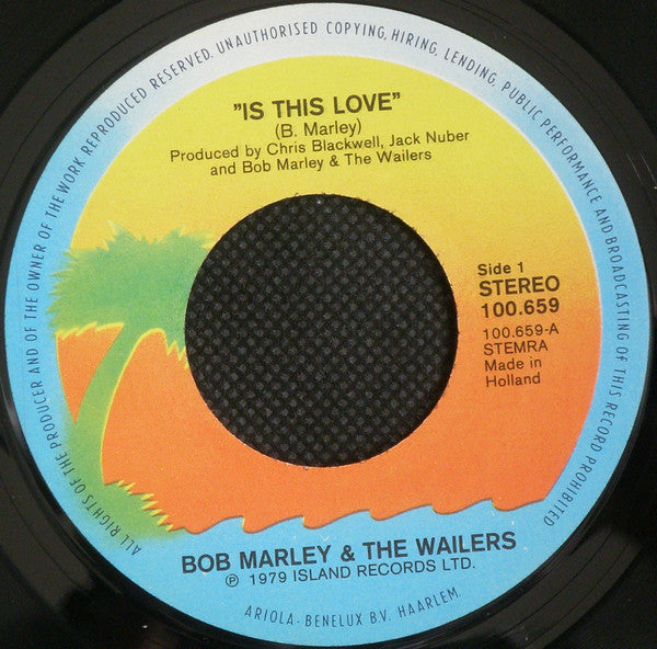 Bob Marley & The Wailers : Is This Love (Live) (7",45 RPM,Single)