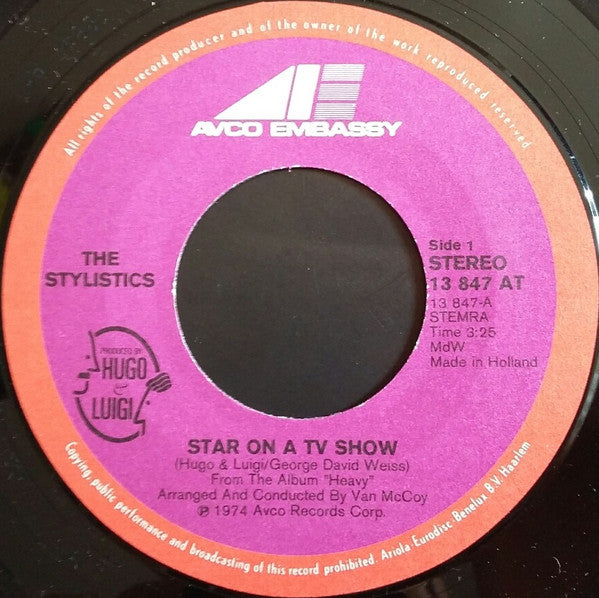Stylistics, The : Star On A TV Show (7",Stereo)