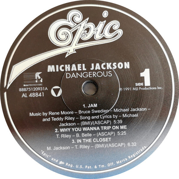 Michael Jackson : Dangerous (LP,Album,Reissue)