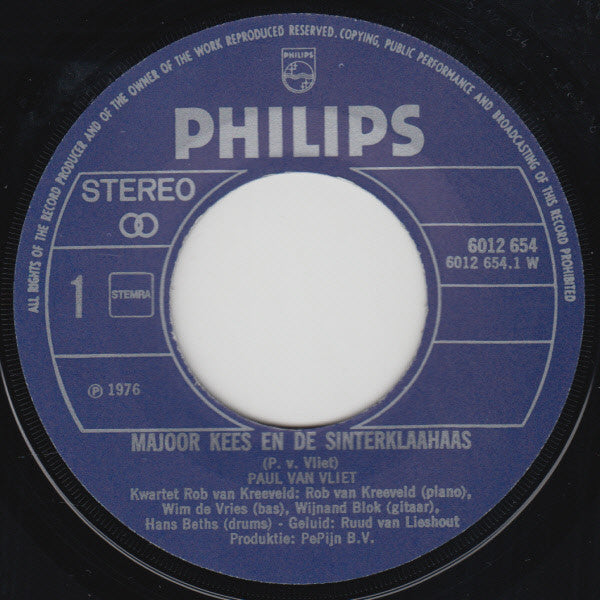 Paul Van Vliet (2) : Majoor Kees En De Sinterklahaas (7",Single)