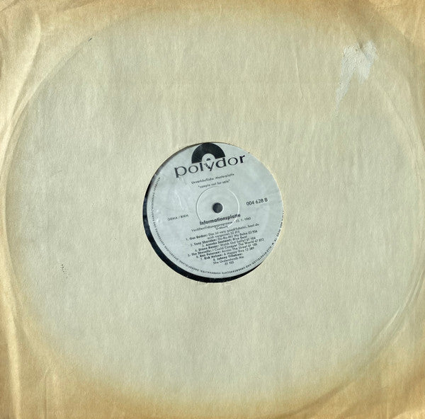 Various : Informationsplatte Veröffentlichungsprogramm - 13.1.1965 U-Musik (LP,Compilation,Promo)