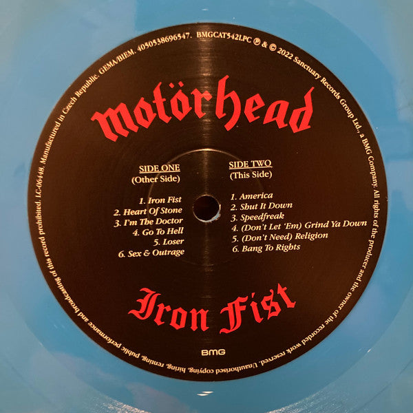 Motörhead : Iron Fist (LP,Album,Limited Edition,Reissue,Stereo)