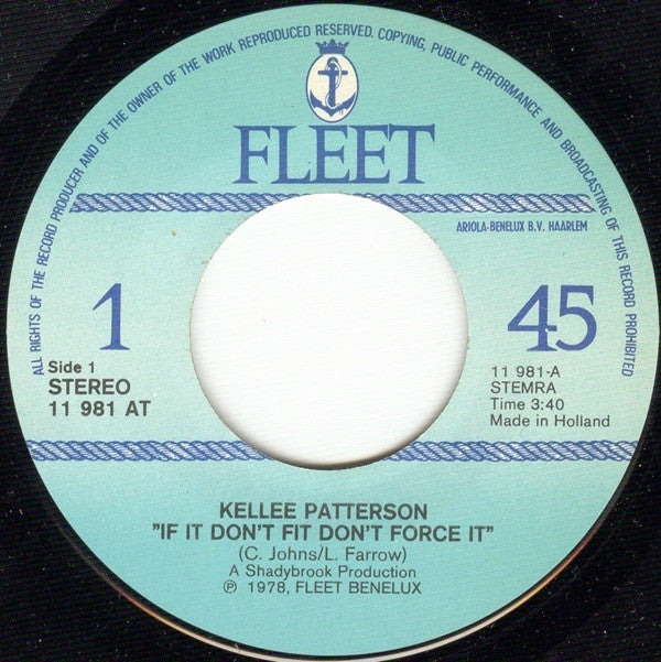 Kellee Patterson : If It Don't Fit, Don't Force It (7",45 RPM,Single)