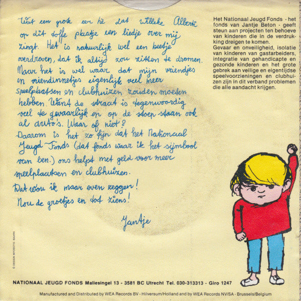 Willeke Alberti : Jantje Beton (7",45 RPM,Single,Stereo)