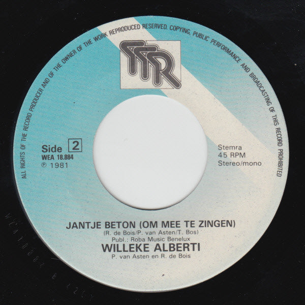 Willeke Alberti : Jantje Beton (7",45 RPM,Single,Stereo)