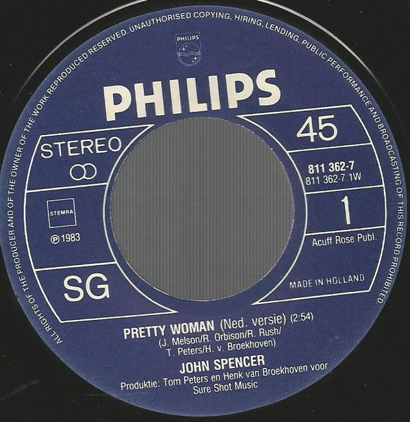 John Spencer : Pretty Woman (7",45 RPM,Single)