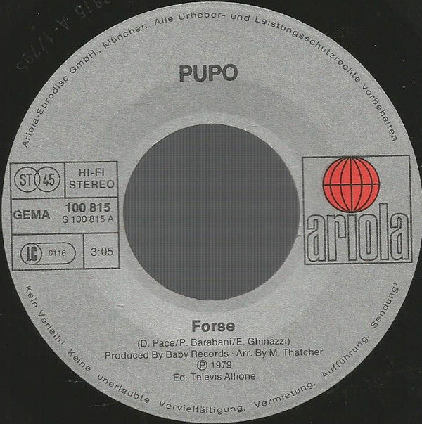 Pupo : Forse (7",Single,45 RPM)