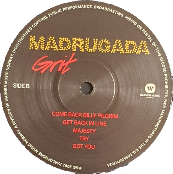 Madrugada : Grit (LP,Album,Reissue,Stereo)